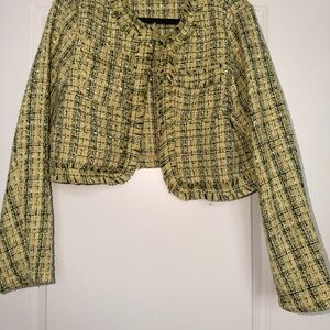 Wd Ny Blazer Yellow Tweed Jacket
